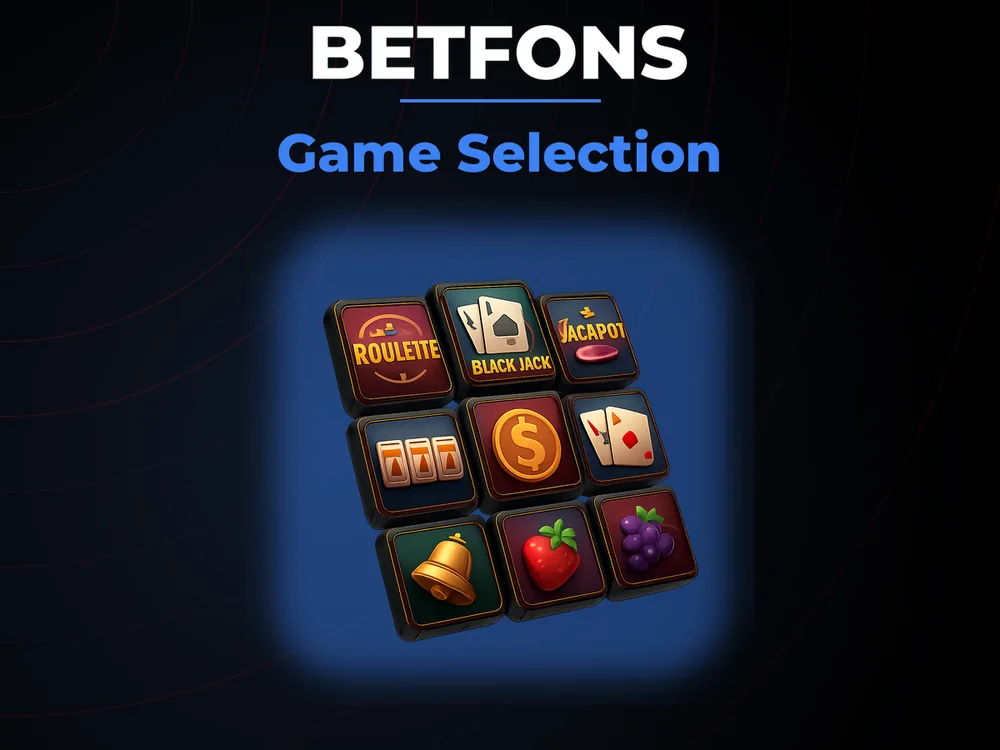 Betfons - Game Selection